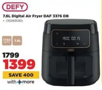 HiFi Corp DEFY Digital Air Fryer DAF 3376 DB offer