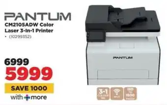 HiFi Corp PANTUM CM2105ADW Color Laser 3-In-1 Printer offer