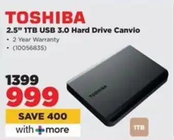 HiFi Corp TOSHIBA 2.5" 1TB USB 3.0 Hard Drive Canvio offer