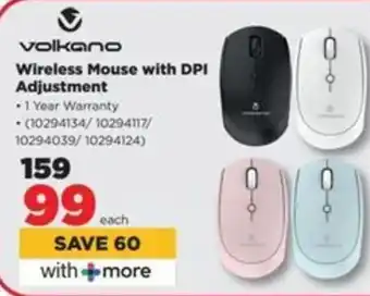 HiFi Corp Volkano Wireless Mouse with DPI Adjustment offer