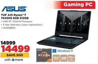 HiFi Corp ASUS TUF A15 Ryzen 7 7445HS 8GB 512GB offer