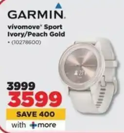 HiFi Corp GARMIN Vivomove Sport Ivory/ Peach Gold offer
