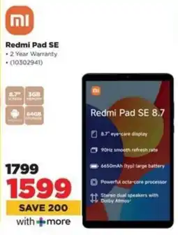 HiFi Corp Xiaomi Redmi Pad SE offer