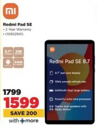 HiFi Corp Xiaomi Redmi Pad SE offer