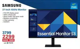 Incredible Connection SAMSUNG 27-inch 100Hz Monitor offer