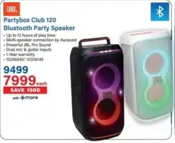 Incredible Connection JBL Partybox Club 120 Bluetooth Party Speaker offer
