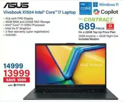 Incredible Connection ASUS Vivobook X1504 Intel Core i7 Laptop offer
