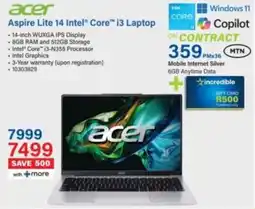 Incredible Connection Acer Aspire Lite 14 Intel Core i3 Laptop offer