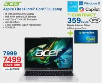 Incredible Connection Acer Aspire Lite 14 Intel Core i3 Laptop offer