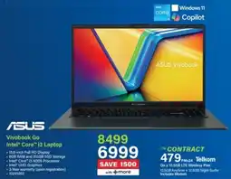 Incredible Connection ASUS Vivobook Go Intel Core i3 Laptop offer