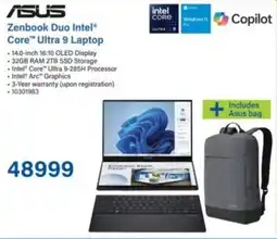 Incredible Connection ASUS Zenbook Duo Intel Core Ultra 9 Laptop offer