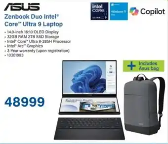 ASUS Zenbook Duo Intel Core Ultra 9 Laptop