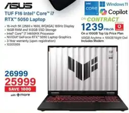 Incredible Connection ASUS TUF F16 Intel Core i7 RTX 5050 Laptop offer