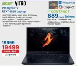 Incredible Connection Acer V15 Ryzen 7 RTX 4050 Laptop offer
