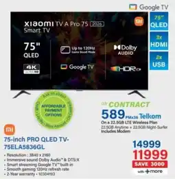 Incredible Connection Xiaomi 75-inch Pro QLED TV offer