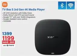 Incredible Connection Xiaomi TV Box S 3rd Gen 4K Media Player offer