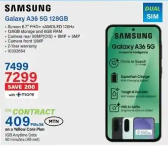 Incredible Connection SAMSUNG Galaxy A36 5G 128GB offer