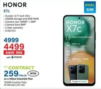 Incredible Connection Honor X7c offer