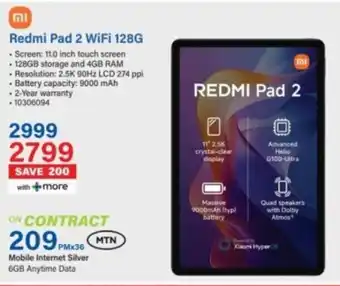 Incredible Connection Redmi Pad 2 WiFi 128G offer