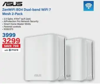 Incredible Connection ASUS ZenWiFi BD4 Dual-band WiFi 7 Mesh offer