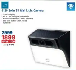 Incredible Connection Cufy S120 Solar 2K Wall Light Camera offer