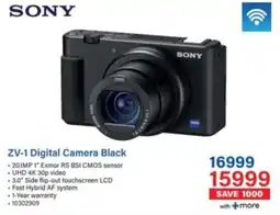Incredible Connection SONY ZV-1 Digital Camera Black offer