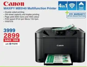 Incredible Connection Canon MAXIFY MB5140 Multifunction Printer offer