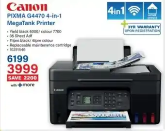 Incredible Connection Canon PIXMA G4470 4-in-1 MegaTank Printer offer