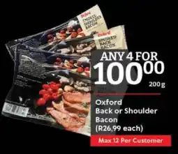 Oxford Freshmarket Oxford Back or Shoulder Bacon offer
