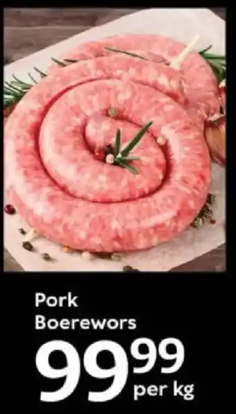 Oxford Freshmarket Pork Boerewors offer