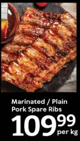 Oxford Freshmarket Marinated/ Plain Pork Spare Ribs offer