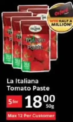 Oxford Freshmarket La Italiana Tomato Paste offer