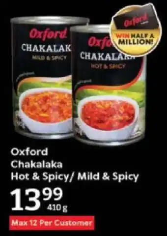 Oxford Freshmarket Oxford Chakalaka Hot & Spicy/ Mild & Spicy offer