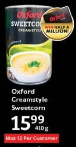Oxford Freshmarket Oxford Creamstyle Sweetcorn offer
