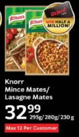 Oxford Freshmarket Knorr Mince Mates/ Lasagne Mates offer