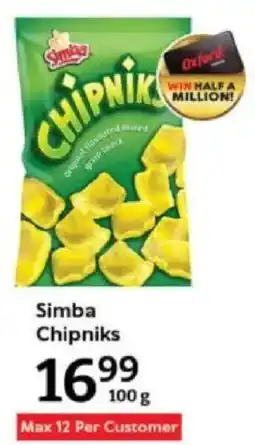 Oxford Freshmarket Simba Chipniks offer