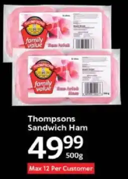 Oxford Freshmarket Thompsons Sandwich Ham offer