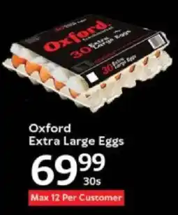 Oxford Freshmarket Oxford Extra Large Eggs offer
