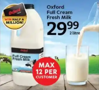 Oxford Freshmarket Oxford Full Cream Fresh Milk offer