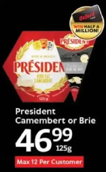 Oxford Freshmarket President Camembert or Brie offer