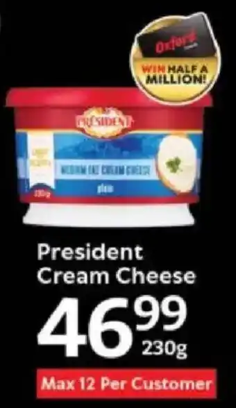 Oxford Freshmarket President Cream Cheese offer