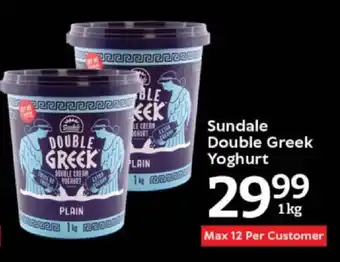 Oxford Freshmarket Sundale Double Greek Yoghurt offer