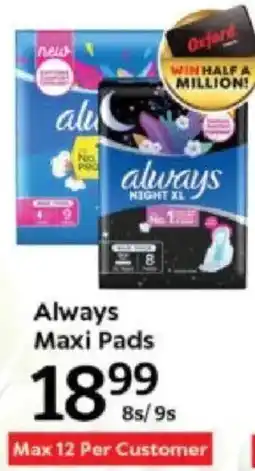 Oxford Freshmarket Always Maxi Pads offer