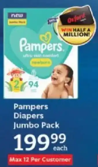 Oxford Freshmarket Pampers Diapers Jumbo Pack offer