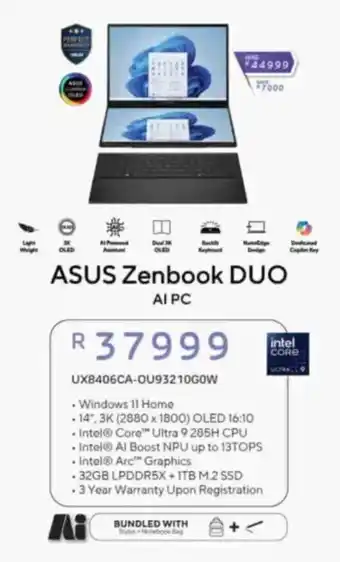 Computer Mania ASUS Zenbook DUO offer