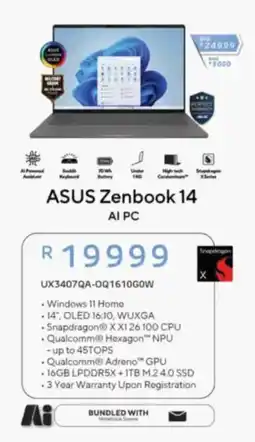 Computer Mania ASUS Zenbook 14 offer