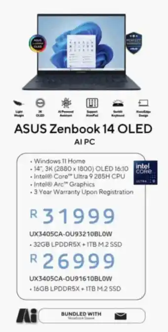 Computer Mania ASUS Zenbook 14 OLED offer