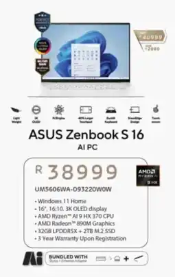 Computer Mania ASUS Zenbook S 16 offer