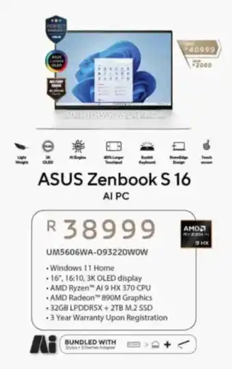 Computer Mania ASUS Zenbook S 16 offer
