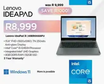 Computer Mania Lenovo IdeaPad 3i offer